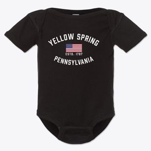 Yellow Spring Pennsylvania Patriot Baby Onesie