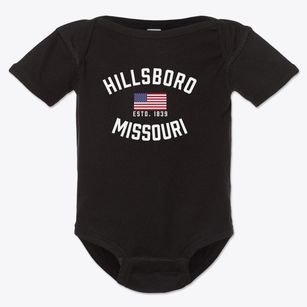 Hillsboro Missouri Patriot Baby Onesie