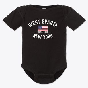 West Sparta New York Patriot Baby Onesie
