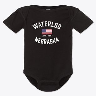 Waterloo Nebraska Patriot Baby Onesie