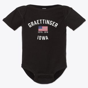 Graettinger Iowa Patriot Baby Onesie
