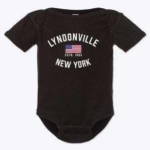 Lyndonville New York Patriot Baby Onesie