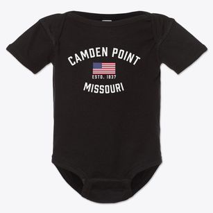 Camden Point Missouri Patriot Baby Onesie