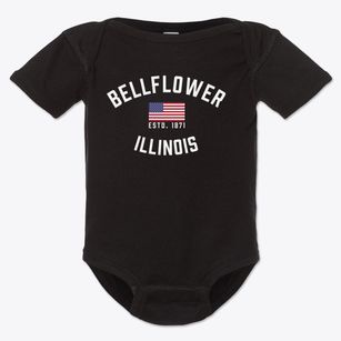 Bellflower Illinois Patriot Baby Onesie