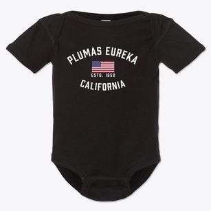 Plumas Eureka California Patriot Baby Onesie