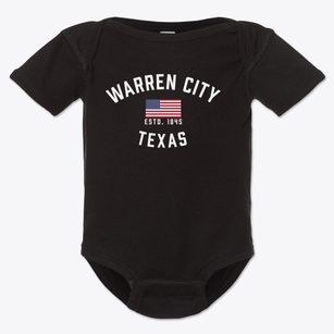 Warren City Texas Patriot Baby Onesie