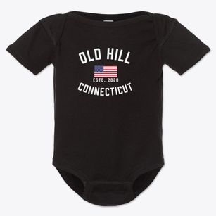 Old Hill Connecticut Patriot Baby Onesie