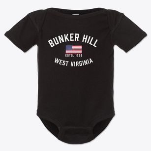 Bunker Hill West Virginia Patriot Baby Onesie
