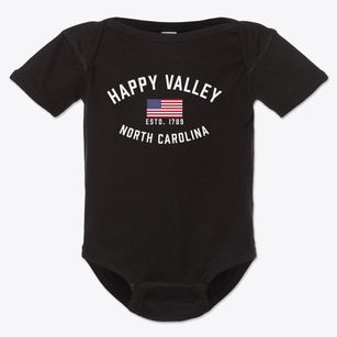 Happy Valley North Carolina Patriot Baby Onesie