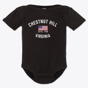 Chestnut Hill Virginia Patriot Baby Onesie