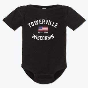 Towerville Wisconsin Patriot Baby Onesie