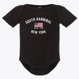 South Hannibal New York Patriot Baby Onesie