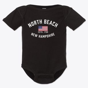 North Beach New Hampshire Patriot Baby Onesie