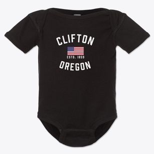 Clifton Oregon Patriot Baby Onesie