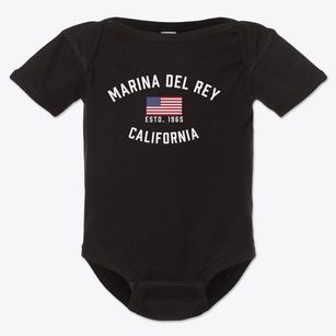 Marina Del Rey California Patriot Baby Onesie