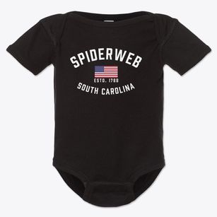 Spiderweb South Carolina Patriot Baby Onesie