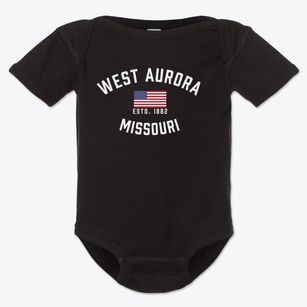 West Aurora Missouri Patriot Baby Onesie
