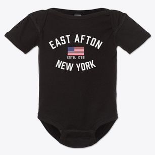 East Afton New York Patriot Baby Onesie