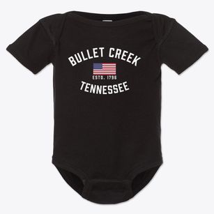 Bullet Creek Tennessee Patriot Baby Onesie