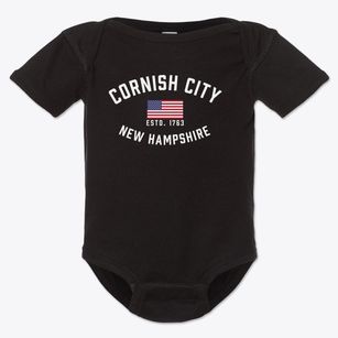 Cornish City New Hampshire Patriot Baby Onesie