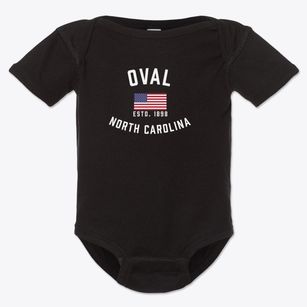 Oval North Carolina Patriot Baby Onesie