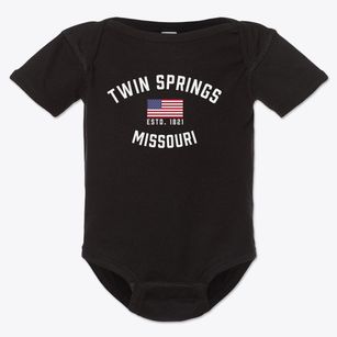 Twin Springs Missouri Patriot Baby Onesie