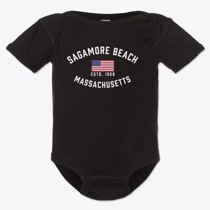 Sagamore Beach Massachusetts Patriot Baby Onesie