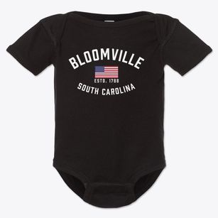 Bloomville South Carolina Patriot Baby Onesie
