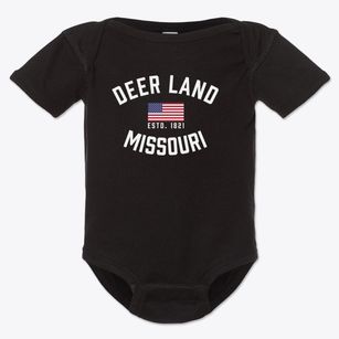 Deer Land Missouri Patriot Baby Onesie