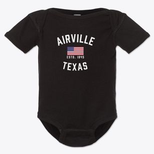 Airville Texas Patriot Baby Onesie