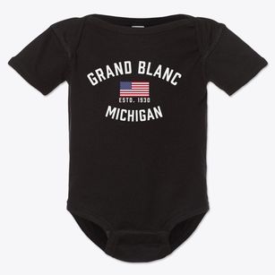 Grand Blanc Michigan Patriot Baby Onesie