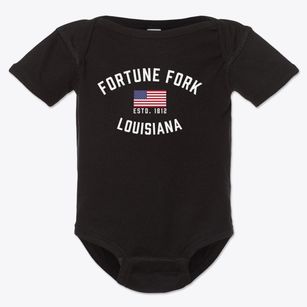 Fortune Fork Louisiana Patriot Baby Onesie