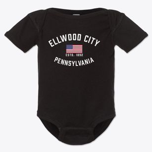 Ellwood City Pennsylvania Patriot Baby Onesie