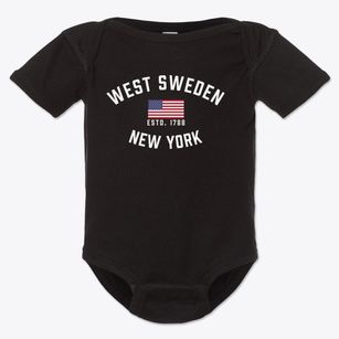 West Sweden New York Patriot Baby Onesie