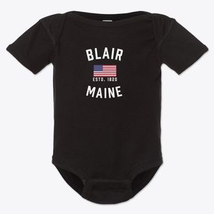 Blair Maine Patriot Baby Onesie