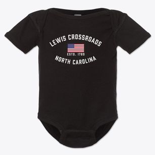 Lewis Crossroads North Carolina Patriot Baby Onesie