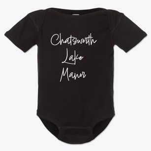 Chatsworth Lake Manor California Freestyle Baby Onesie