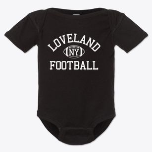 Loveland New York Football Baby Onesie