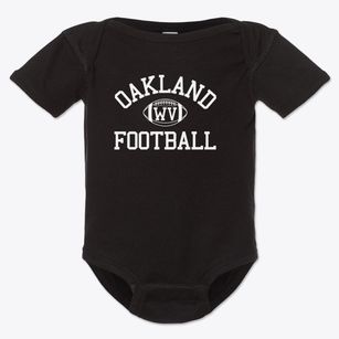 Oakland West Virginia Football Baby Onesie
