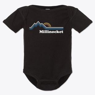 Millinocket Maine Mountain View Baby Onesie