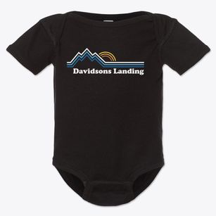 Davidsons Landing Alaska Mountain View Baby Onesie