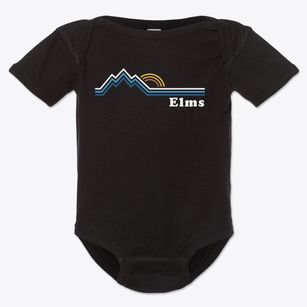 Elms Maine Mountain View Baby Onesie