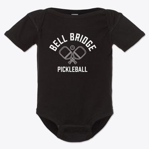 Bell Bridge Tennessee Pickleball Baby Onesie