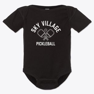 Sky Village North Carolina Pickleball Baby Onesie