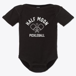 Half Moon Arkansas Pickleball Baby Onesie