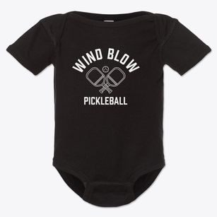 Wind Blow North Carolina Pickleball Baby Onesie