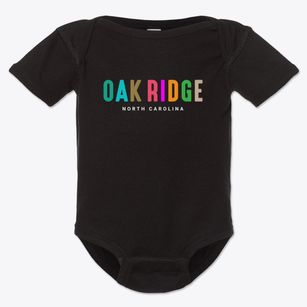 Oak Ridge North Carolina Color Pop Baby Onesie