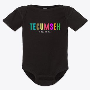 Tecumseh Oklahoma Color Pop Baby Onesie