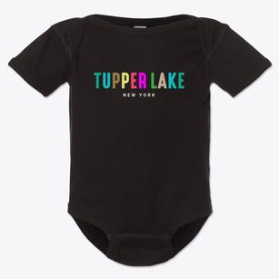 Tupper Lake New York Color Pop Baby Onesie