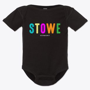 Stowe Vermont Color Pop Baby Onesie